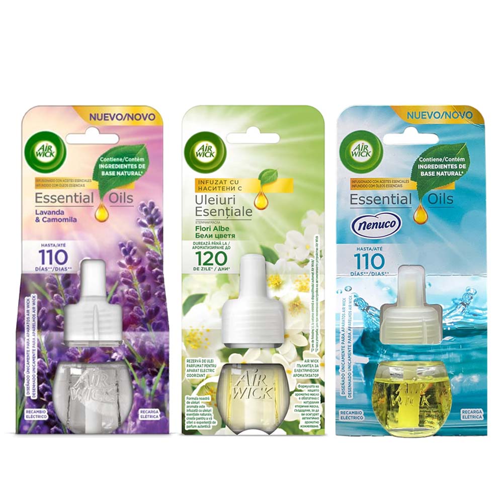 Airwick Elektrische Luchtverfrisser Navulling 3-delig Voordeelpakket A
