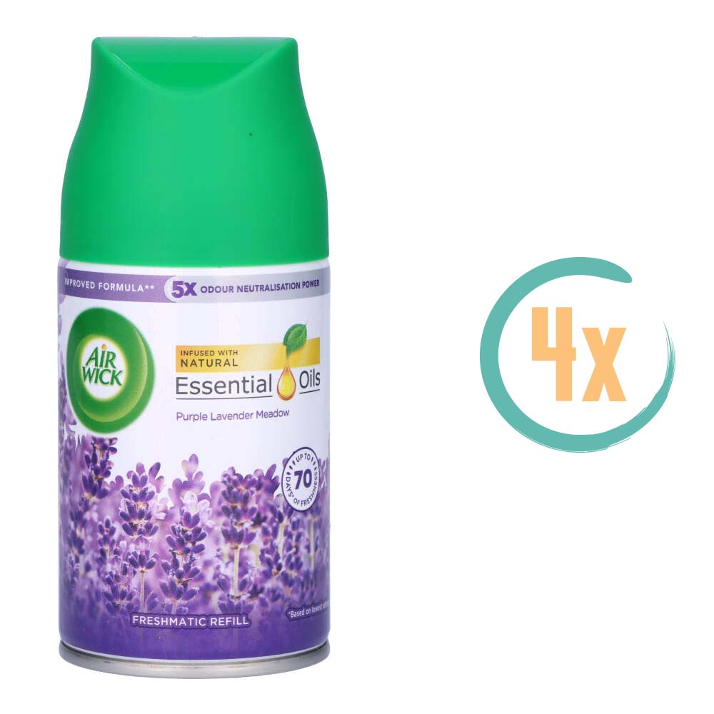 4x Airwick Freshmatic Navulling Lavendel 250ml