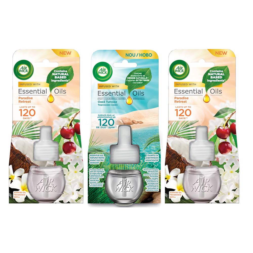 Airwick Elektrische Luchtverfrisser Navulling 3-delig Voordeelpakket E