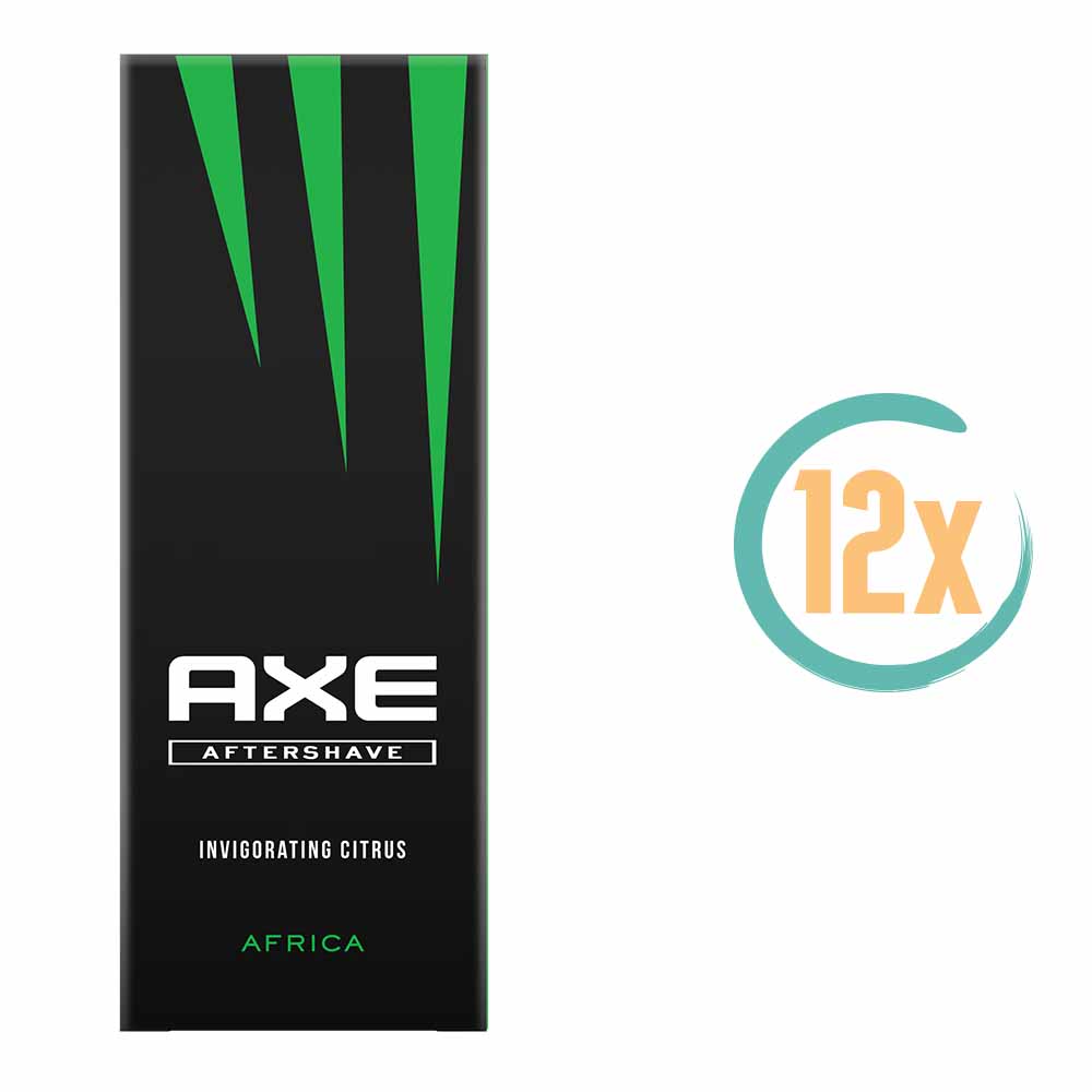 12x Axe Africa Aftershave 100ml