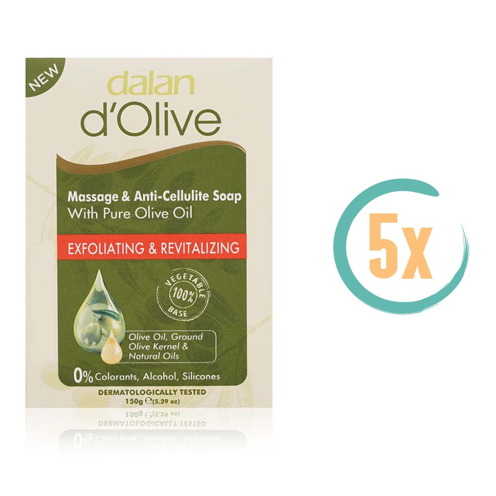 5x Dalan d'Olive Massage & Anti-Cellulite Zeep 150gr