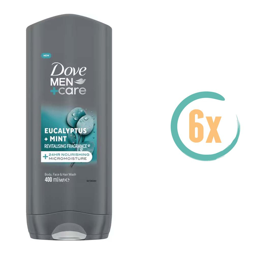 6x Dove Eucalyptus & Mint Douchegel 400ml