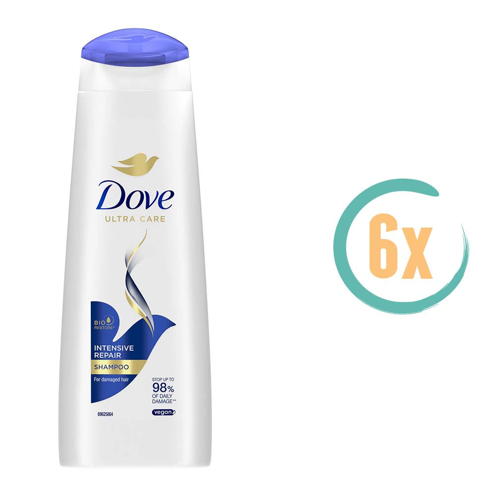 6x Dove Intensive Repair Ultra Care Shampoo 250ml