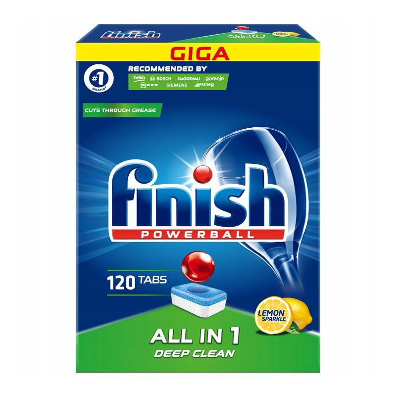 Finish Powerball Deep Clean Vaatwastabletten Lemon 120 Tabs