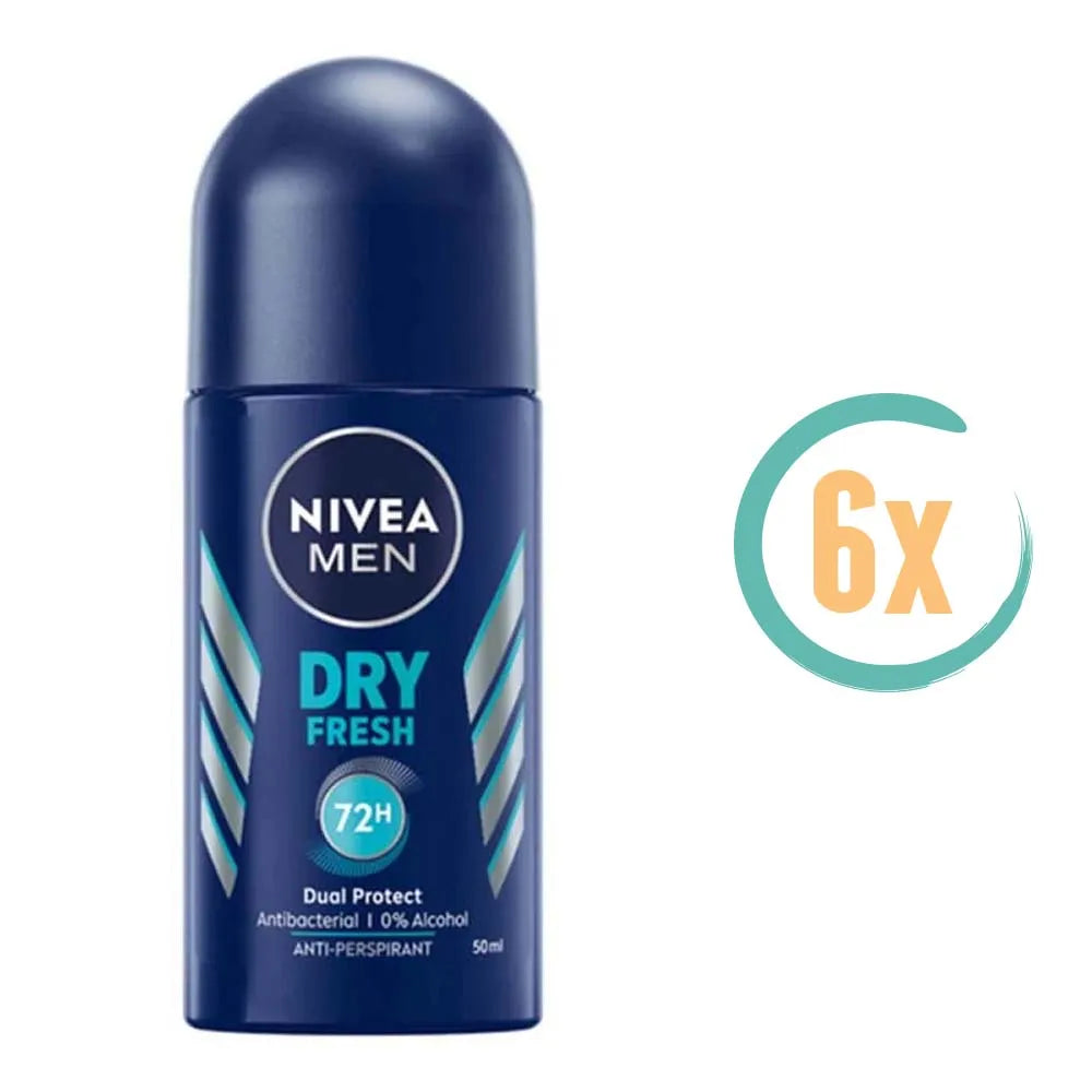 6x Nivea Dry Fresh 72h Deoroller 50ml