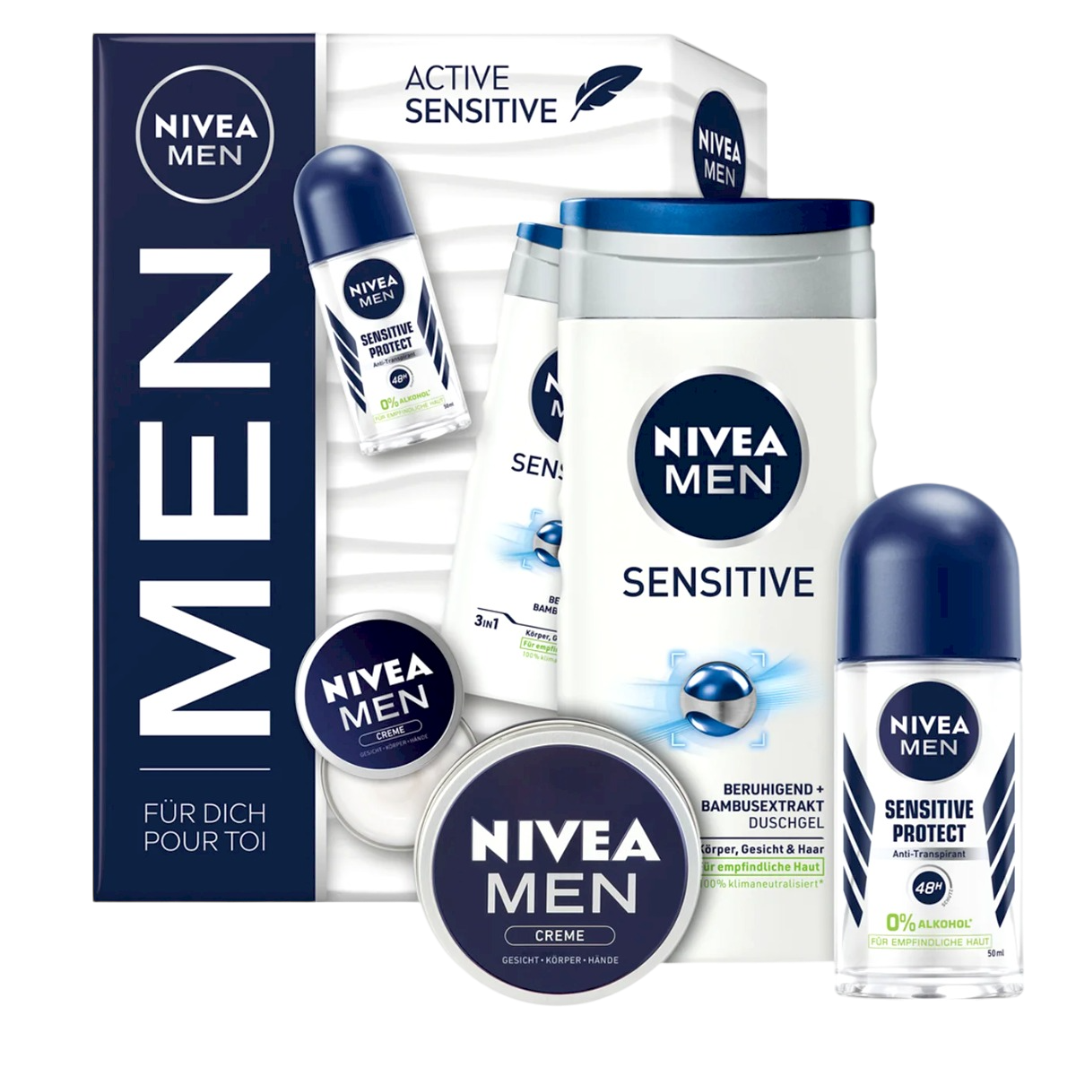 Nivea Men Active Sensitive Geschenkset 3-delig