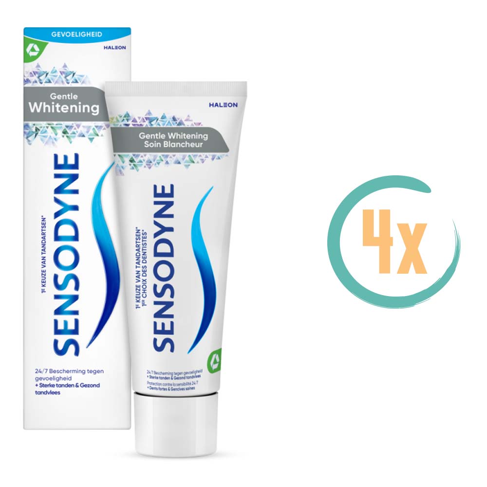 4x Sensodyne Gentle Whitening Tandpasta 75ml
