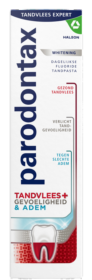 6x Parodontax Tandvlees + Gevoeligheid & Adem Whitening Tandpasta 75ml