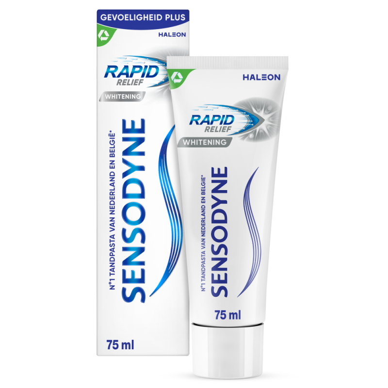 4x Sensodyne Rapid Relief Whitening Tandpasta 75ml