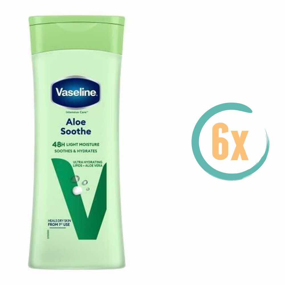 6x Vaseline Aloë Vera Bodylotion 400ml