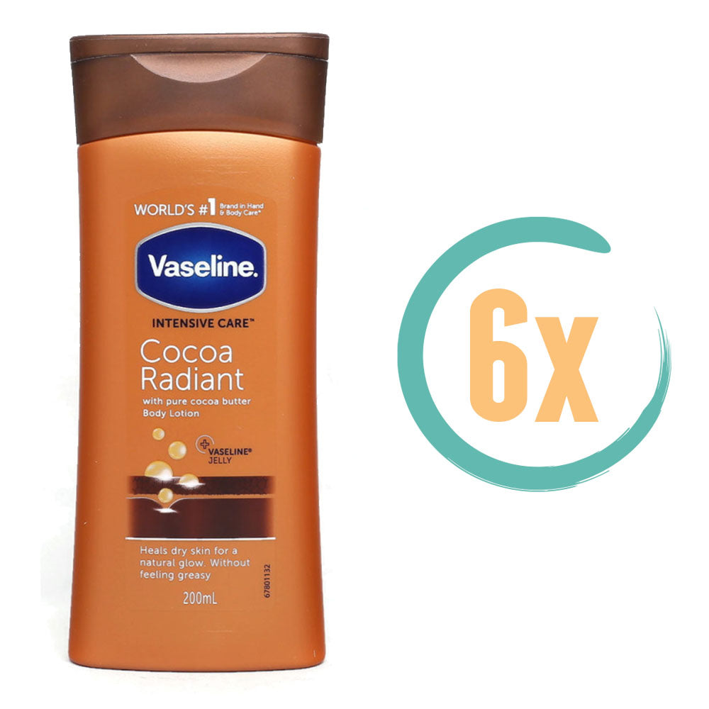 6x Vaseline Cocoa Bodylotion 200ml