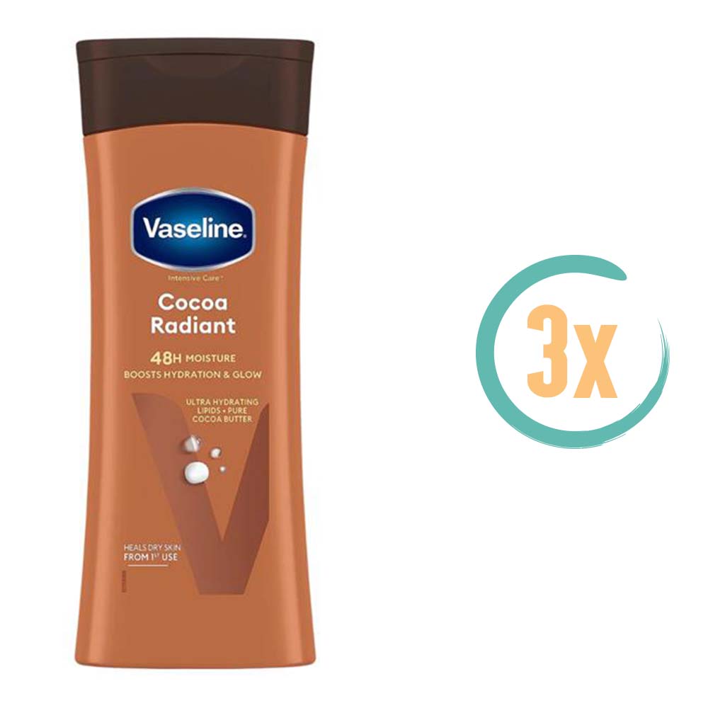 3x Vaseline Cocoa Bodylotion 400ml