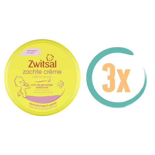 3x Zwitsal Zachte Crème 200ml, VoordeligInslaan.nl