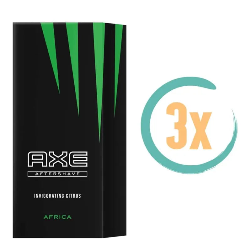 3x Axe Africa Aftershave 100ml - Aftershaves