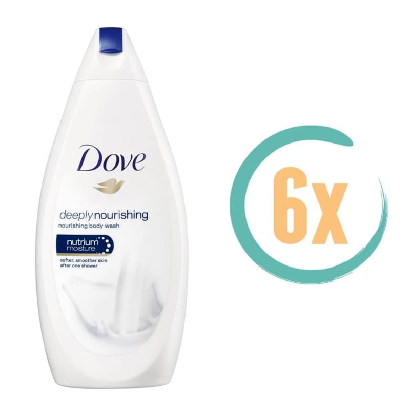 6x Dove Deeply Nourishing Douchecr me 500ml kopen Nu in de