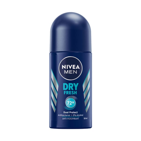 6x Nivea Dry Fresh 72h Deoroller 50ml - Deodorant