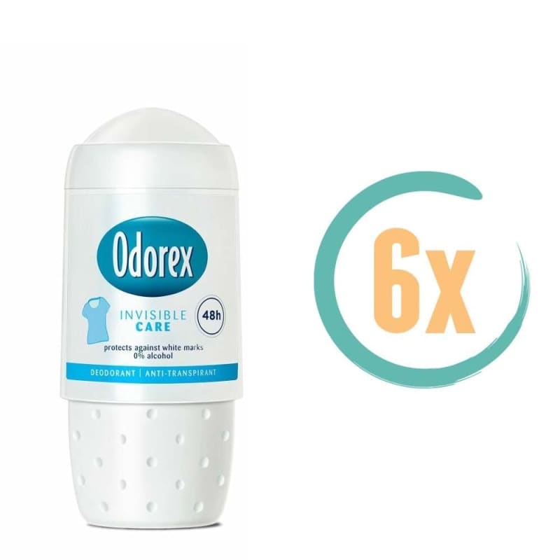 6x Odorex Invisble Care Deoroller 50ml - Deodorant voor