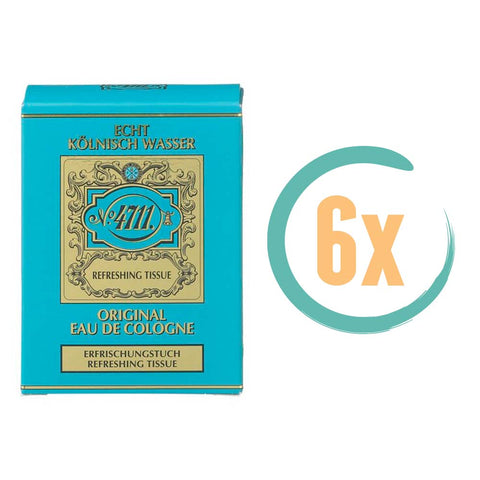 6x Verfrissende Tissues 4711 Eau de Cologne 10 tissues