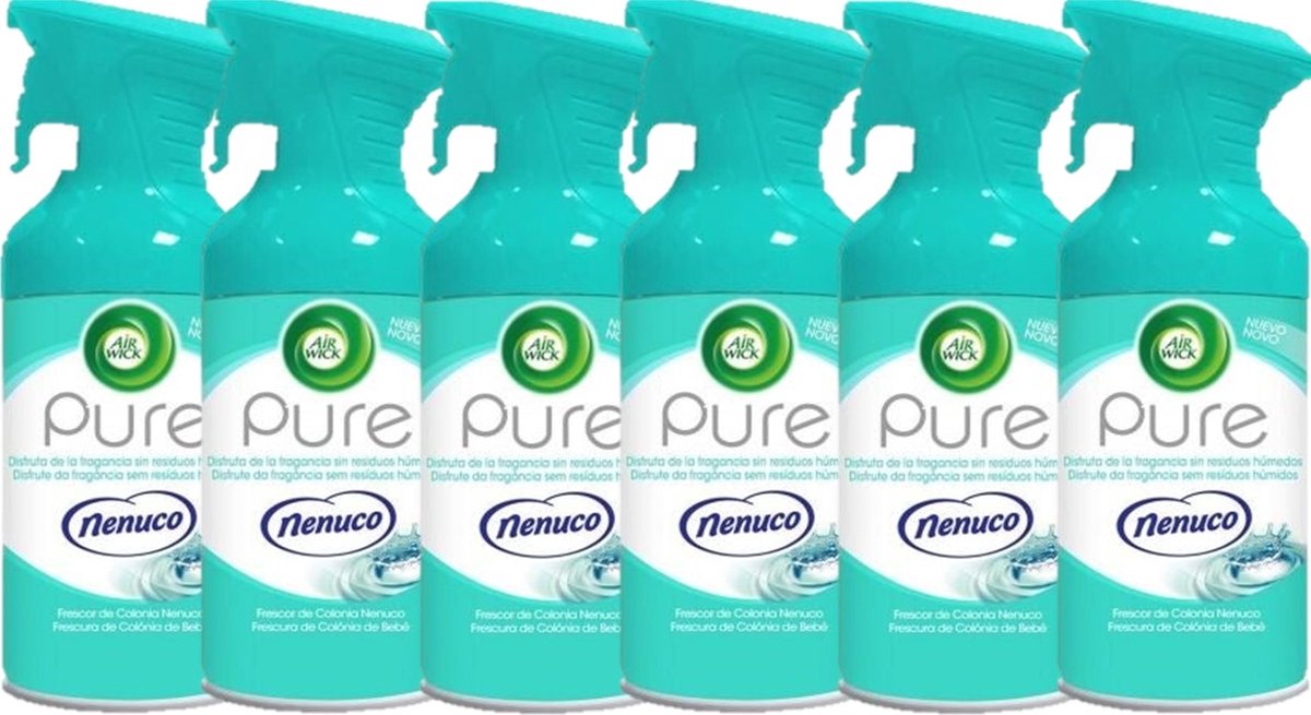 6x Airwick Pure Luchtverfrisser spray Nenuco 250ml, VoordeligInslaan.nl
