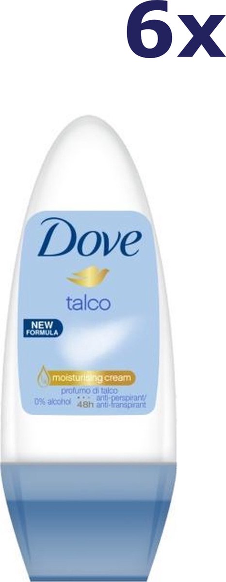6x Dove Talco Deoroller 50ml, VoordeligInslaan.nl