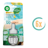 6x Airwick Elektrische Luchtverfrisser Navulling Turquoise Oasis 19ml
