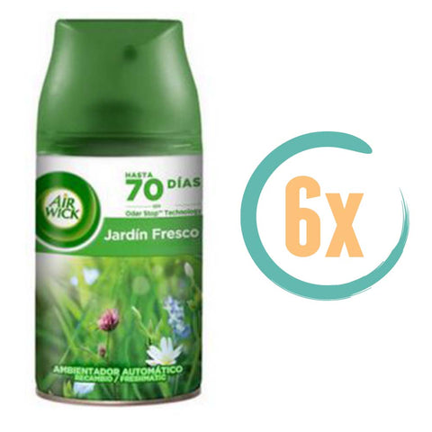 6x Airwick Freshmatic Navulling Frisse Tuin 250ml