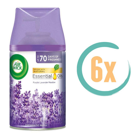 6x Airwick Freshmatic Navulling Lavendel 250ml