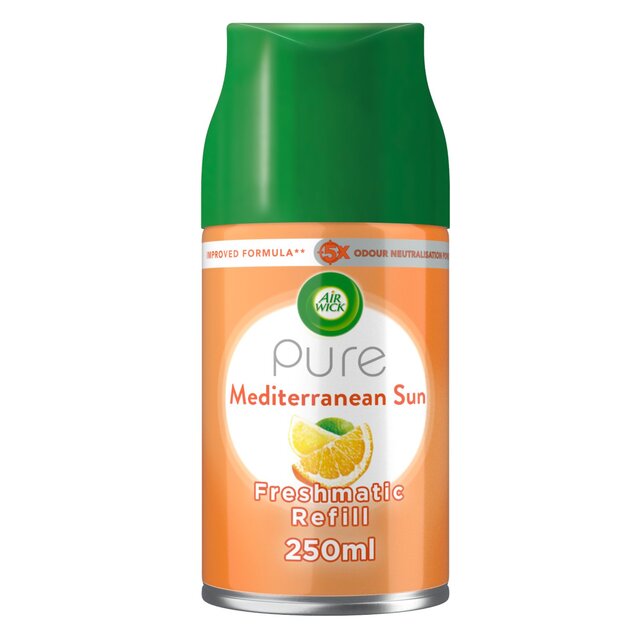 4x Airwick Freshmatic Navulling Pure Mediterranean Sun 250ml