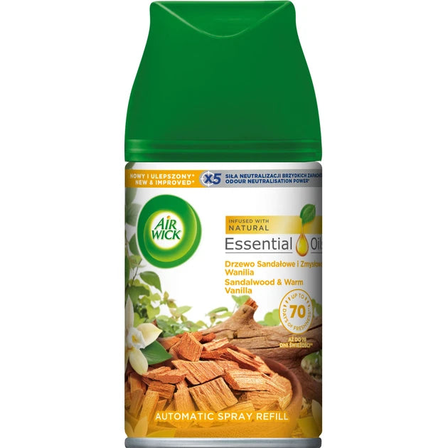 6x Airwick Freshmatic Navulling Sandelwood & Warm Vanilla 250ml