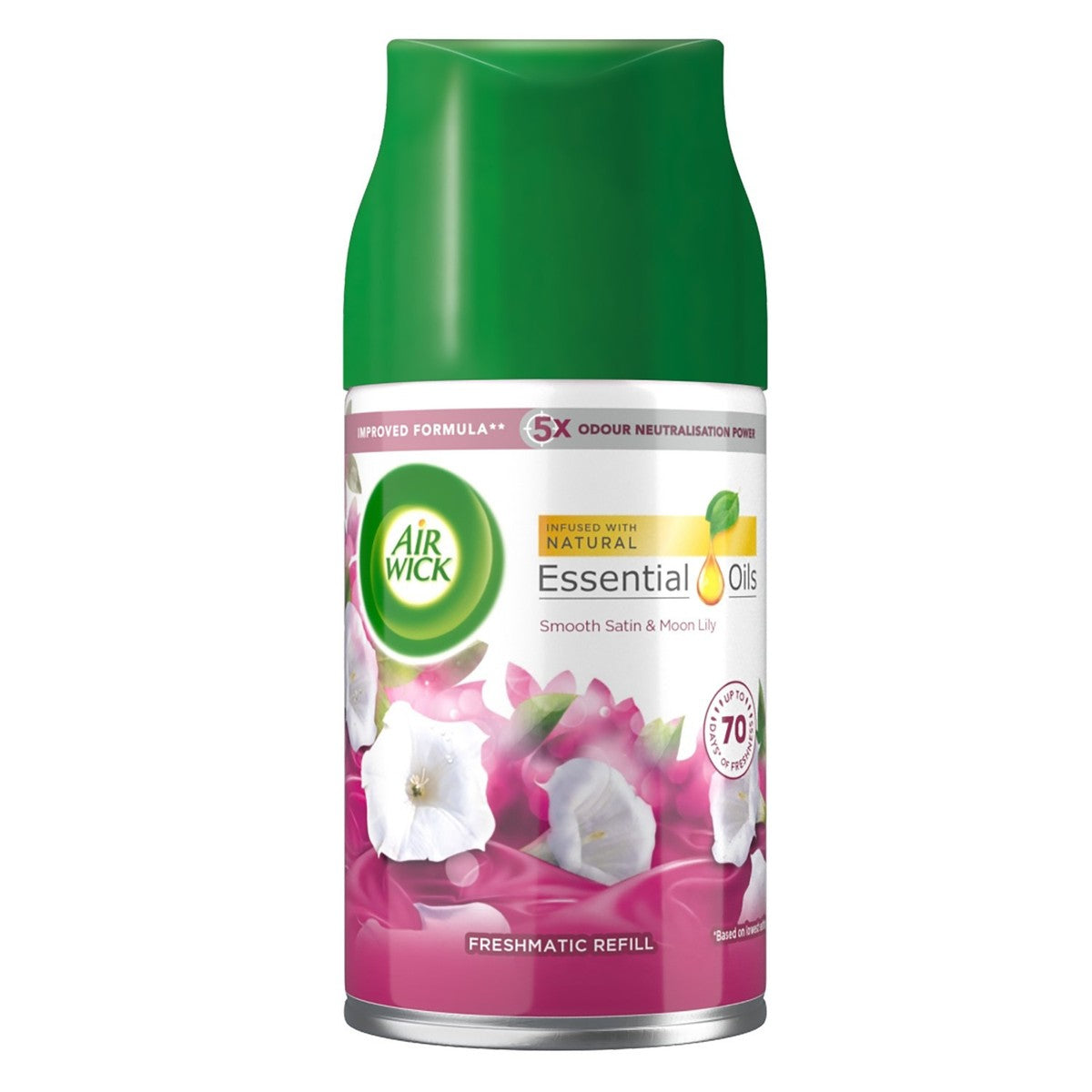 4x Airwick Freshmatic Navulling Smooth Satin & Moon Lily 250ml