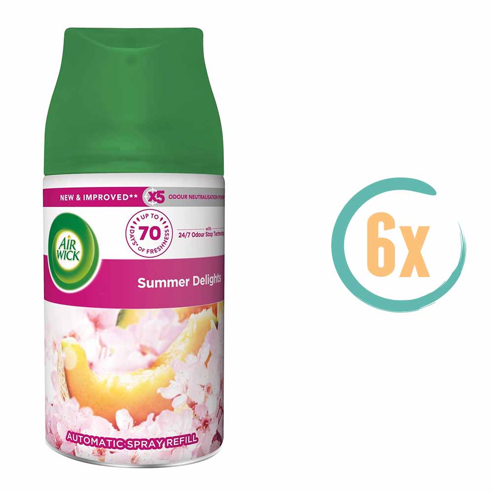 6x Airwick Freshmatic Navulling Summer Delights 250ml