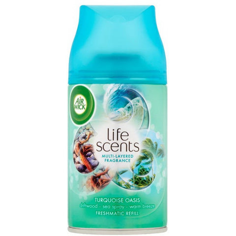 6x Airwick Freshmatic Navulling Turquoise Oasis 250ml