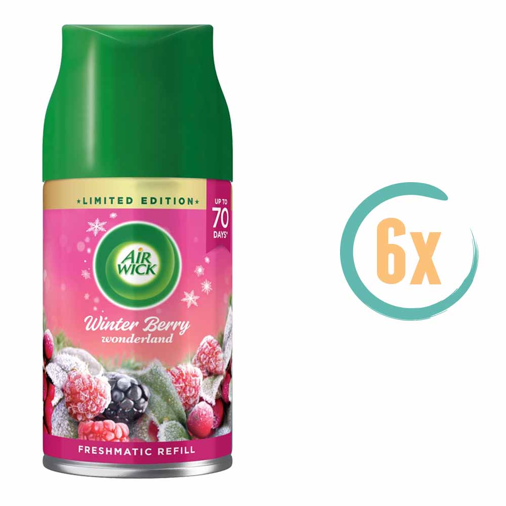 6x Airwick Freshmatic Navulling Winter Berry Wonderland 250ml