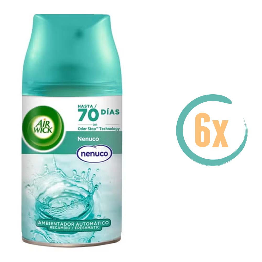6x Airwick Freshmatic navulling Nenuco 250ml