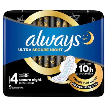 20x Always Secure Night Maandverband Instant Dry