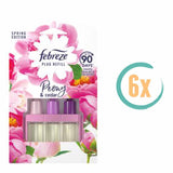 6x Ambi Pur Febreze 3Volution Navulling Peony & Cedar 20ml