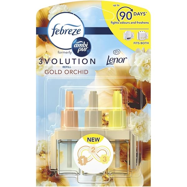 9x Ambi Pur 3Volution Lenor Gold Orchid Navulling 20ml