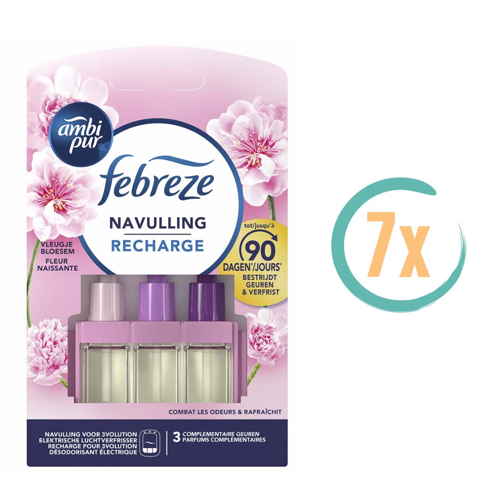 7x Ambi Pur 3Volution Navulling Vleugje Bloesem 20ml