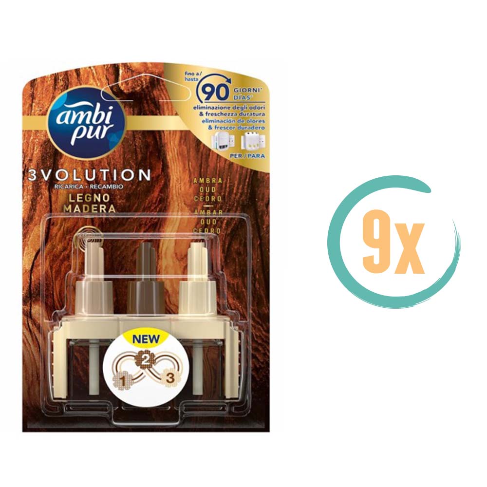Ambi Pur Febreze 3Volution Navulling Voordeelpakket 4-Delig