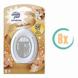 8x Ambi Pur Vanilla Cookie Badkamer Luchtverfrisser
