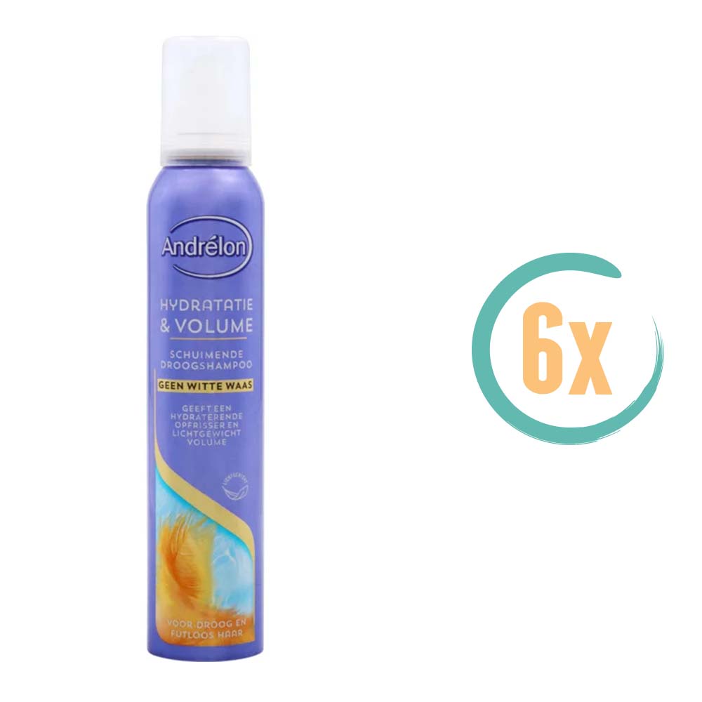 6x Andrelon Hydratatie & Volume Droogshampoo 200ml