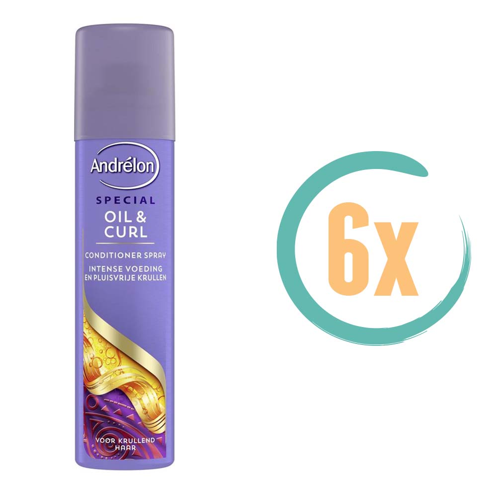 6x Andrelon Oil & Curl Conditioner Spray 100ml, VoordeligInslaan.nl