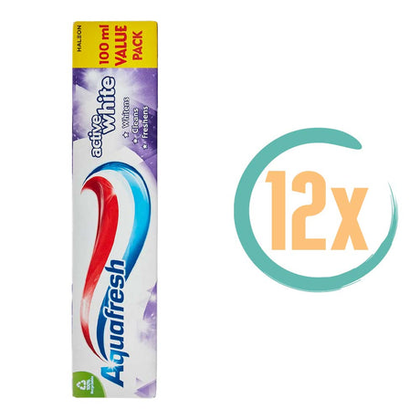 12x Aquafresh Active White Tandpasta 100ml, VoordeligInslaan.nl