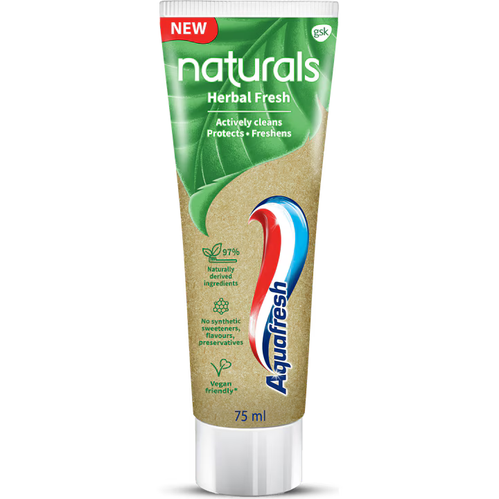 6x Aquafresh Naturals Herbal Fresh Tandpasta 75ml