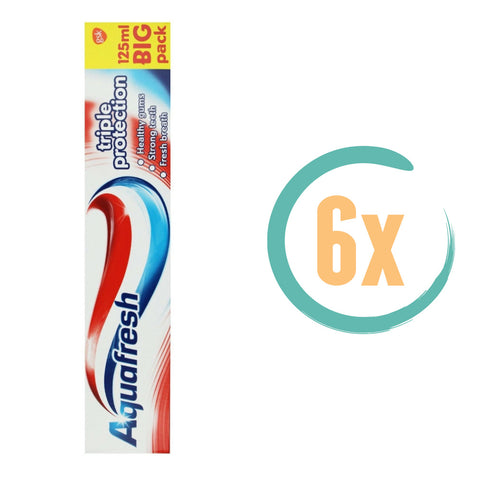 6x Aquafresh Triple Protection XL Tandpasta 125ml