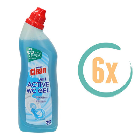 6x At Home Clean Toiletreiniger Aqua Power 750ml