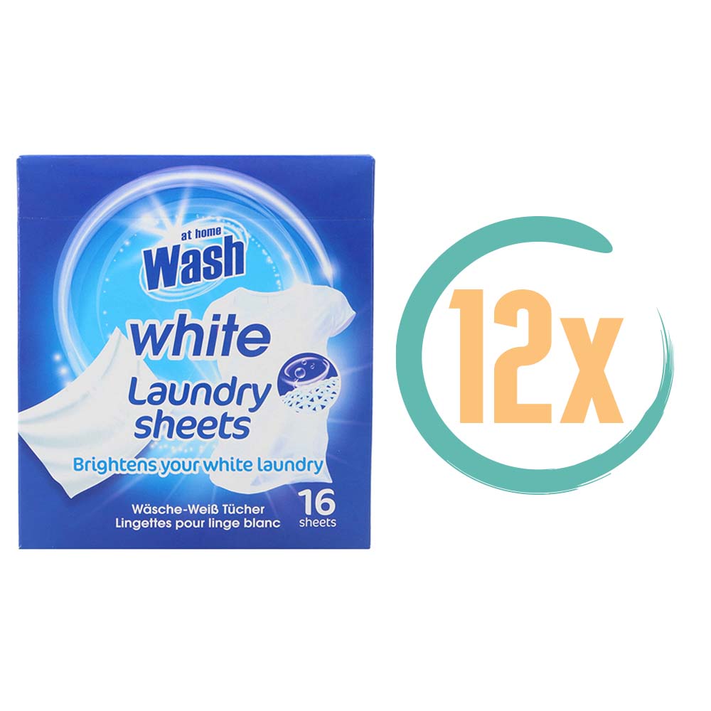 12x At Home Wasdoekjes Witte Was 16 stuks
