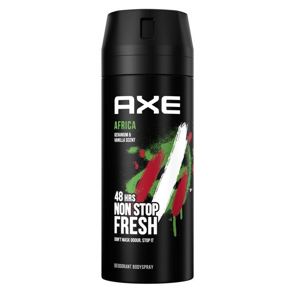 6x Axe Africa Non Stop Fresh Deospray 150ml