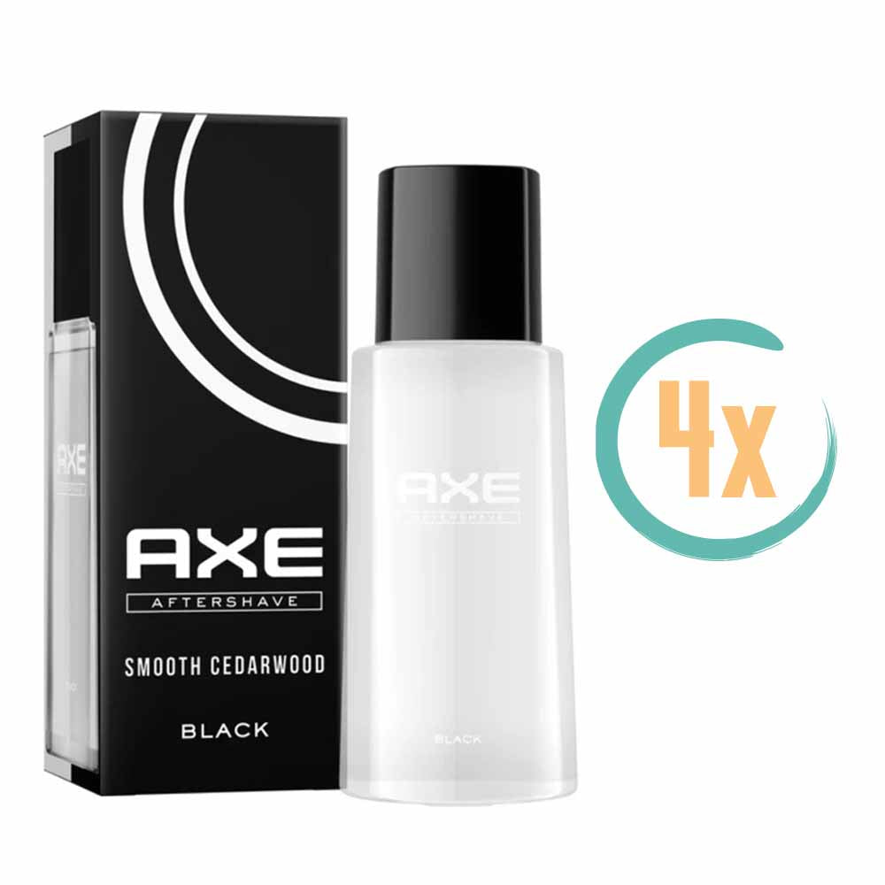 4x Axe Black Aftershave 100ml