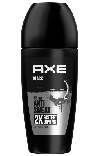 6x Axe Black Anti Sweat Deoroller 50ml